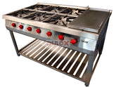 Cocina Industrial De 6 Quemadores Y Churrasquera / 6Pqch