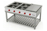 COCINA INDUSTRIAL DE 4 QUEMADORES Y CHURRASQUERA / 4PQCH