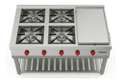 COCINA INDUSTRIAL DE 4 QUEMADORES Y CHURRASQUERA / 4PQCH