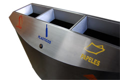 Basurero De Reciclaje De 3 Compartimientos / Bare-0960