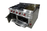 Cocina 4 Quemadores Con Horno Y Plancha Lisa A Gas / Hgr-998