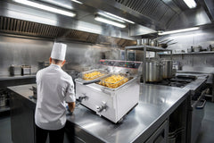 Freidora Encimera Electrica 2 Canastillos / Hef-12L-2