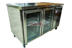 Mesón Refrigerado De 2 Puertas Cristal 1370 X 700 X 850 Mm / M2Pc-1370