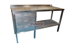 Meson De Trabajo Con Cajonera Y Repisa Inferior/ Bamtc-1300