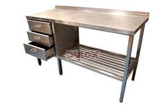 Meson De Trabajo Con Cajonera Y Repisa Inferior/ Bamtc-1300