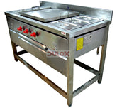 Plancha Churrasquera Con Baño María Doble / Plch2Bm