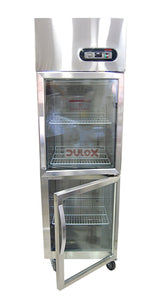 Refrigerador Industrial Doble Puerta De Cristal 620 X 790 X 2000 Mm / Rmv2-0620