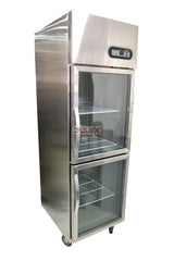Refrigerador Industrial Doble Puerta De Cristal 620 X 790 X 2000 Mm / Rmv2-0620
