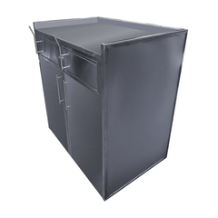 BASURERO MALL DOBLE ACERO INOXIDABLE / BMDA-1300