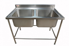 Lavadero Doble Inox Abierto / Zllca-1200