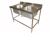 Lavadero Doble Inox Abierto / Zllca-1260