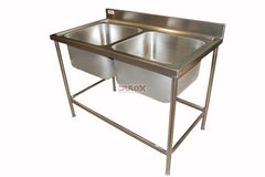 Lavadero Doble Inox Abierto / Zllca-1260
