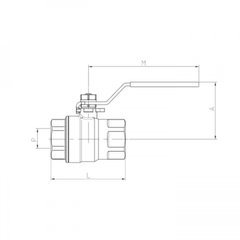 Llave De Paso Valvula Esfera 2 Piezas Inox 1/2 Genebre Gen2014-04