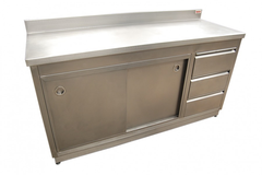 Mesón Cerrado De Trabajo De 1500Mm / Bamt-0199