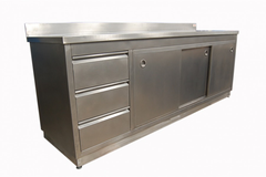 Mesón Cerrado De Trabajo De 1900Mm / Bamt-00200