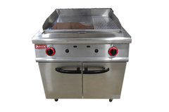Plancha De Gas Plana Y Grillada Con Gabinete Hgr-906