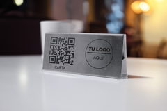 Table Tent Parante Personalizado Logo + Qr