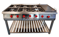 Cocina Industrial De 6 Quemadores Y Churrasquera / 6Pqch