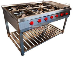 Cocina Industrial De 6 Quemadores Y Churrasquera / 6Pqch