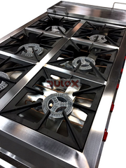 Cocina Industrial De 6 Quemadores Y Churrasquera / 6Pqch