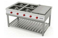 COCINA INDUSTRIAL DE 4 QUEMADORES Y CHURRASQUERA / 4PQCH
