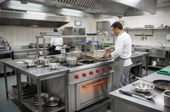 Cocina Industrial De 4 Quemadores Con Horno Y Churrasquera / 4Pqhch
