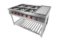Cocina Industrial De 6 Quemadores Y Churrasquera / 6Pqch