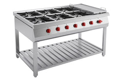 Cocina Industrial De 6 Quemadores Y Churrasquera / 6Pqch