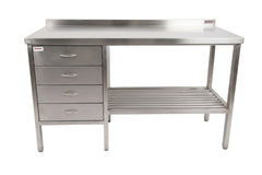 Mesón De Trabajo 4 Cajones + Repisa / Bamtc-1300