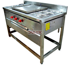 Plancha Churrasquera Con Baño María Doble / Plch2Bm