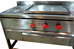 Plancha Churrasquera Con Baño María Doble / Plch2Bm
