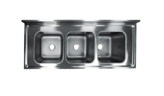 Lavadero Acero Inoxidable 1600 con 3 tazas / ZLLCAB-01600