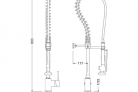 COLUMNA LLAVE PREWASH C/MONOMANDO MEZCLADOR GENEBRE GEN1802-04