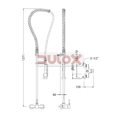 MONOMANDO DE FREGADERA CAÑO CONFORMADO K8 GENEBRE GEN61203